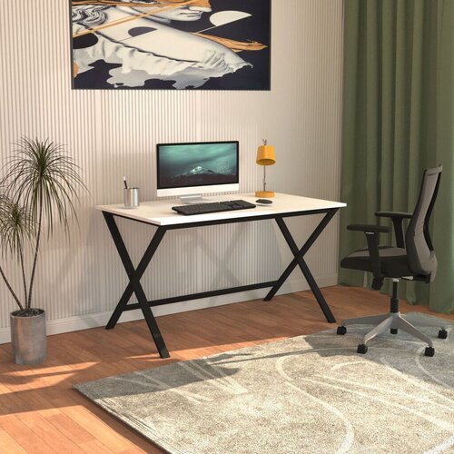 Hanah home radni sto Elite, 120x70x77 cm, Beli Cene