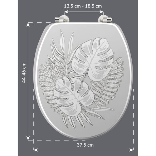 Douceur d int&amp;eacute;rieur WC deska 37,5 x 46 cm Amber &amp;ndash; Slike