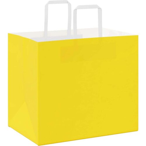  Papirnate vrečke 250 kosov z ročaji rumena 32x22x28 cm, (5000160893) Slike