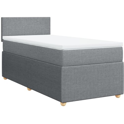 Maison Chic Box spring postelja - Vzmetna postelja z vzmetnico svetlo siva 90x200 cm blago SL11238, (21904348) Cene