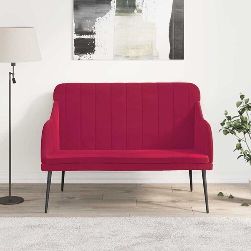  Klupa crvena boja vina 110 x 76 x 80 cm bar&scaron;unasta Cijene