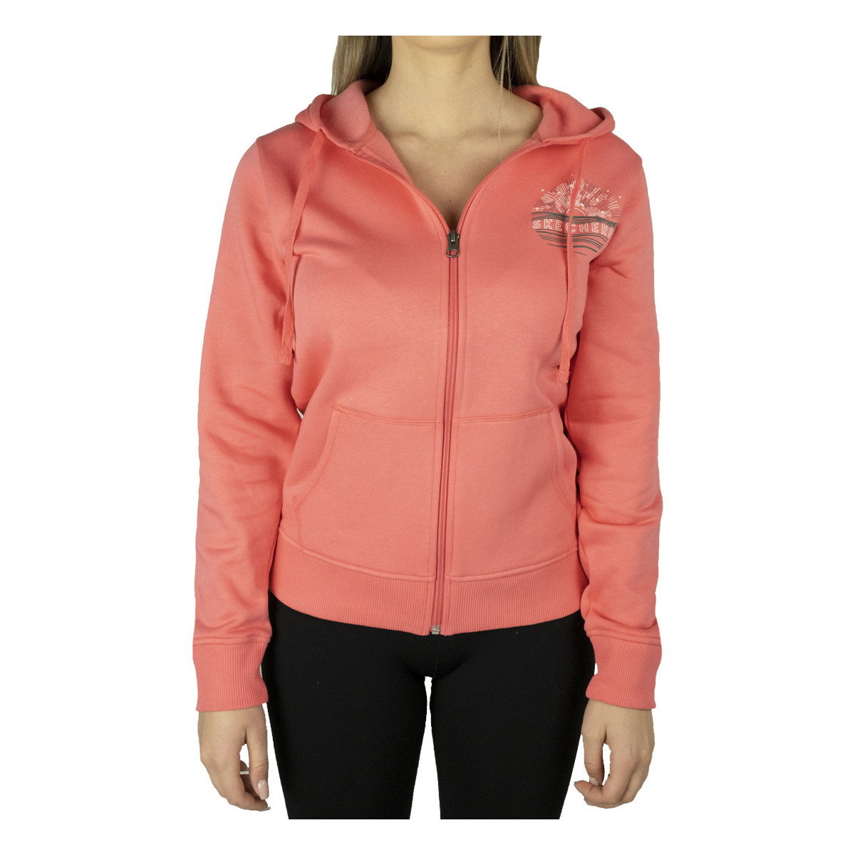 Skechers Športne jope in jakne Full Zip Hoodie Rožnata Cene