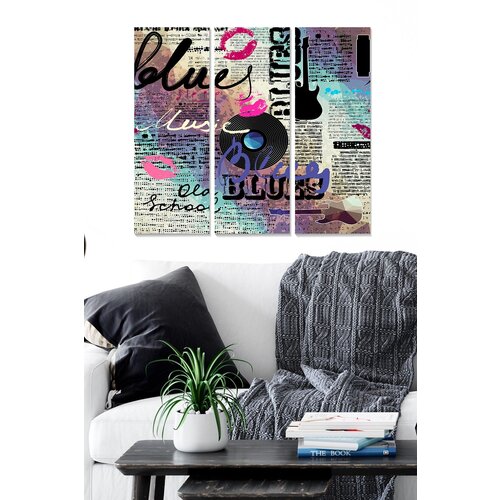 Wallity MDF100196442 multicolor decorative mdf painting (3 pieces) Slike