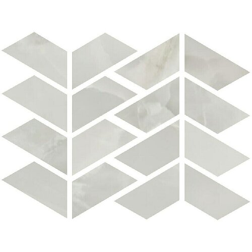 Azteca Mozaik pločica Onyx Lux V Light Grey (28 x 21,6 cm, Svijetlo siva, Svilenkasti sjaj) Slike