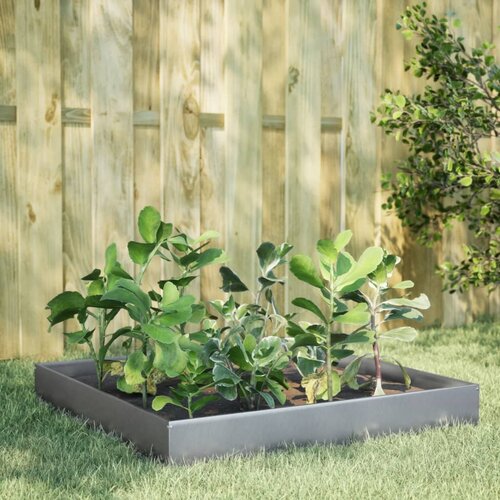 vidaXL Vrtna visoka greda 100x100x26 cm pocinkano jeklo Cene