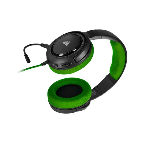 Corsair slušalice HS35 Stereo žične / CA-9011197-EU / gaming / crno-zelena Slike
