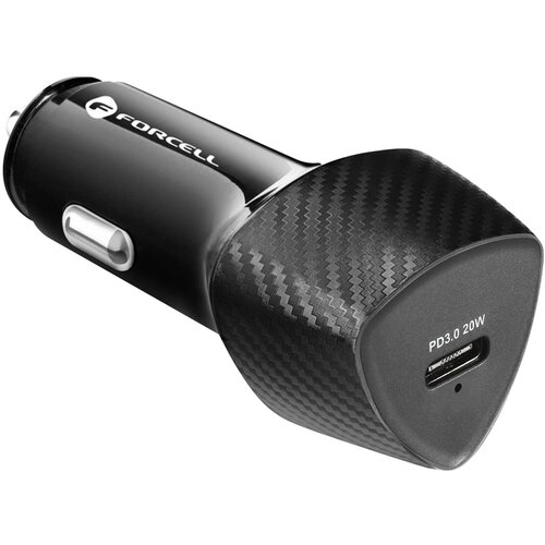 forcell 20 W USB-C avtomobilski polnilec, cigaretni vžigalnik z Power Delivery 3.0, - Carbon Black, (20633038) Cene