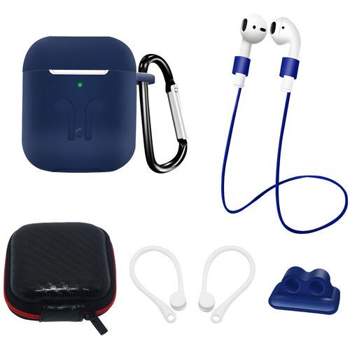  Kompletan set silikonskog kući&scaron;ta za AirPods 2 / AirPods 1 - Plava KP27721 Cijene