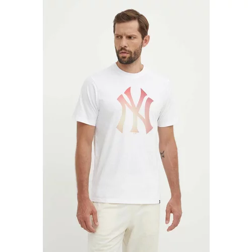 47 Brand Pamučna majica MLB New York Yankees za muškarce, boja: bijela, s tiskom, BB017TEMECH618798WW