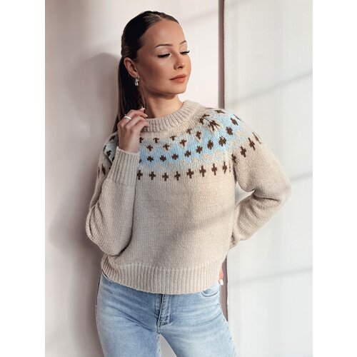 DStreet Sweter damski one size SKADOVA ciemnobeżowy Cene