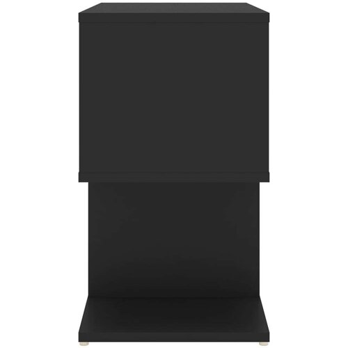  Noćni ormarić crni 50 x 30 x 51 5 cm od iverice Slike