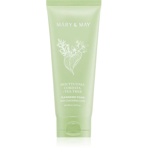 MARY &amp;amp; MAY Houttuynia Cordata + Tea Tree Cleansing Foam pjena za dubinsko či&amp;scaron;ćenje za smirenje kože lica 150 ml Slike
