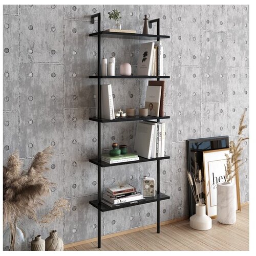 Hanah home polica 60x174x22cm crna Slike