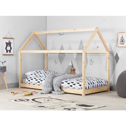 ABC Beds Design Krevet Kućica 190x90 Natur + Dušek od 14 cm Cene