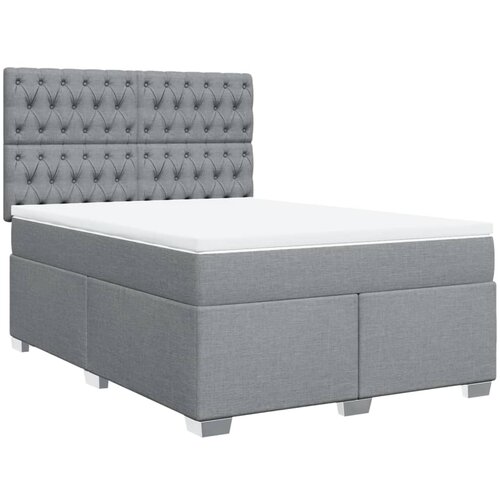 Maison Chic Box spring postelja - Vzmetna postelja z vzmetnico svetlo siva 160x200 cm žamet SL17711, (21894546) Cene