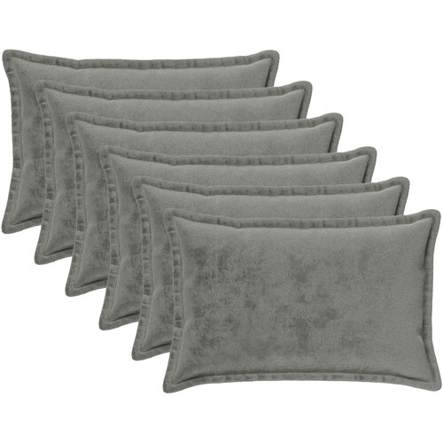  Presvlaka za jastuk 6 pcs HOUTEN Tamnosiva 50 x 80 cm Flanel Cijene