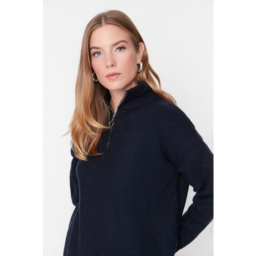 Trendyol Sweater - Navy blue - Regular fit Slike