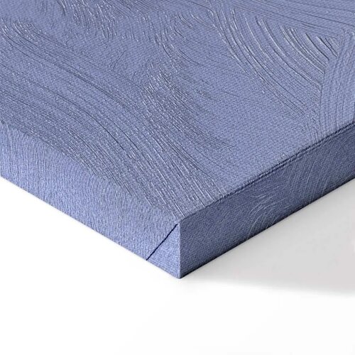  Slika - Lines and Symmetry - Expressive White Grid on a Blue Background 40x60 Premium Print Slike
