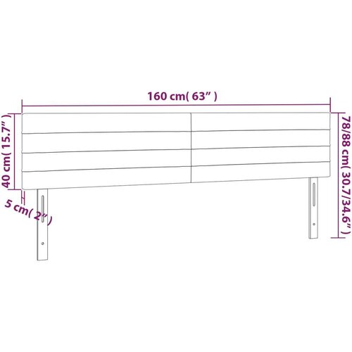  Uzglavlje krem 160x5x78/88 cm od tkanine Slike