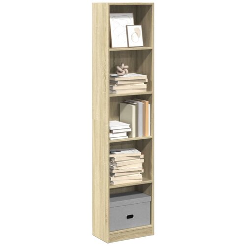 VidaXL Knjižna omara sonoma hrast 40x24x176 cm inženirski les Slike