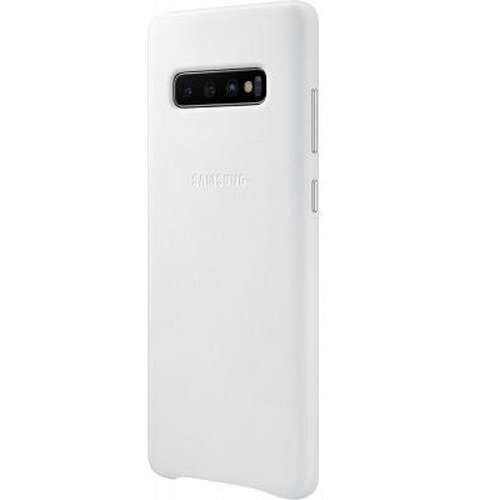 Samsung original usnjen ovitek ef-vg975lwe za galaxy s10 plus g975 - za&scaron;čita zadnjega dela - bel Cene