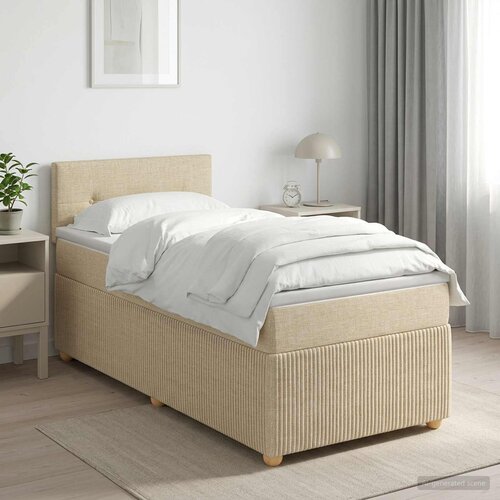  Boxspring krevet s madracem Krem 80 x 200 cm Tkanina Cijene