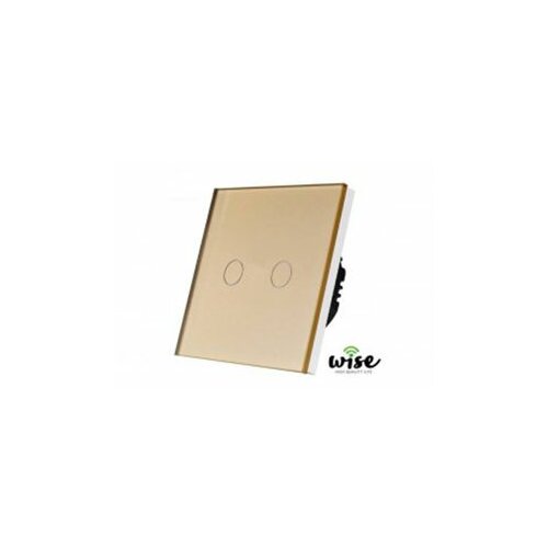 Wise wifi + RF prekidac (naizmenicni) stakleni panel, 2 tastera krem WPRF012 Slike