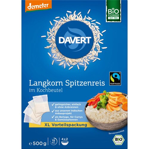 Davert Bio beli dolgozrnati riž v vrečki za kuhanje - 500 g Cene