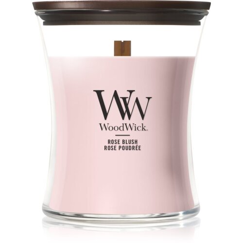 WoodWick Rose Blush dišeča sveča z lesenim stenjem 275 g Cene