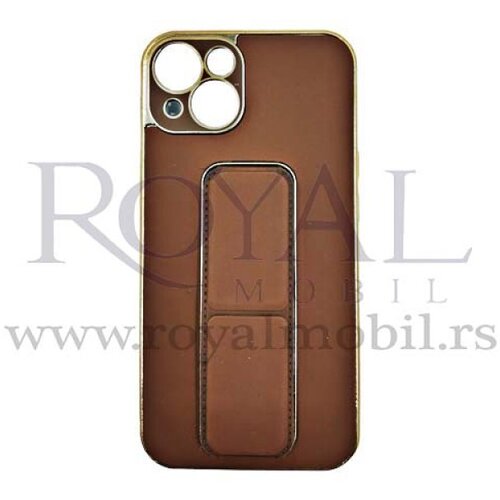  futrola leather sa postoljem za iphone 13 pro max (6.7) braon Slike