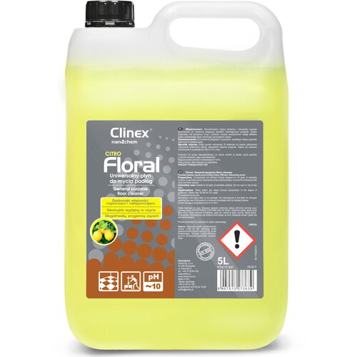 Clinex Tekočina za či&scaron;čenje tal brez lis, sijaj, vonj Floral - Citro 5L, (21389372) Cene