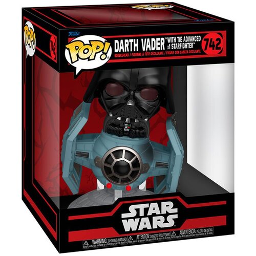 Funko Bobble Figure Star Wars - Dark Side POP! - Darth Vader With TIE Advanced x1 Starfighter Cene