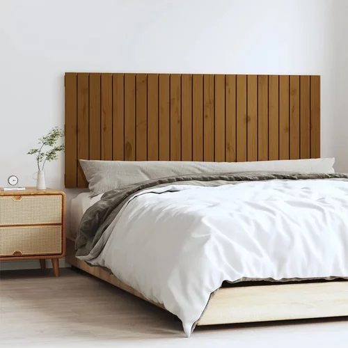  Uzglavlje za krevet boja meda 147x3x60 cm masivna borovina