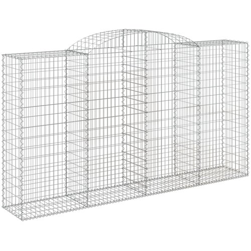  Lučne gabionske ko&amp;scaron;are 12kom 300x50x160/180cm pocinčano željezo Slike