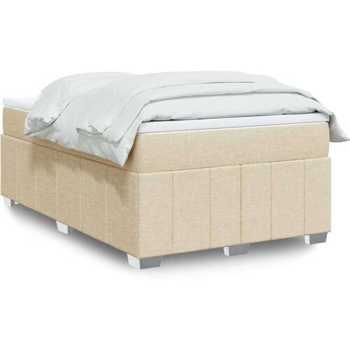 Krevet box spring s madracem krem 120 x 190 cm od tkanine Slike