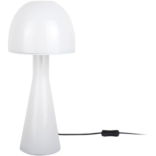 Leitmotiv Bijela stolna lampa sa staklenim sjenilom (visina 45 cm) Bombin &amp;ndash; Slike