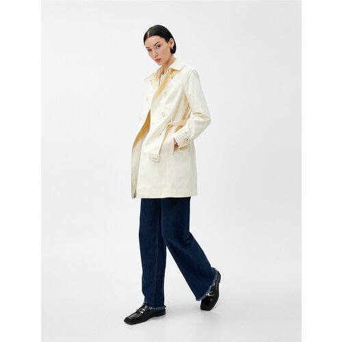 Koton Trench Coat - Ecru - Double-breasted Slike