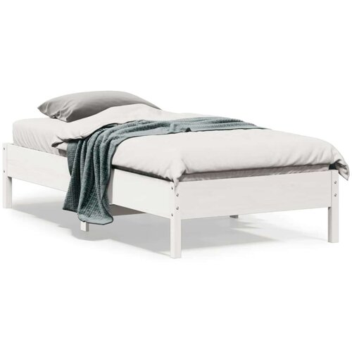  Okvir za krevet bijeli 90 x 190 cm od masivne borovine Cijene