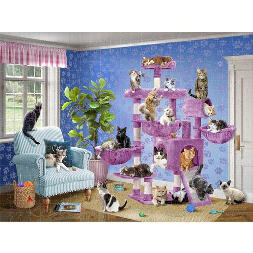 Prime 3d Puzzle 2D/3D - Vrtlarski mačići / Mačje stablo 500 kom 61x46 Slike