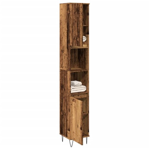 vidaXL Kupaonski ormarić staro drvo 30x30x190 cm konstruirano drvo Cijene