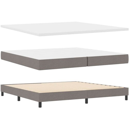 vidaXL Postelja boxspring z vzmetnico z vzmetnico Taupe 200 x 200 cm, (5000126461) Cene