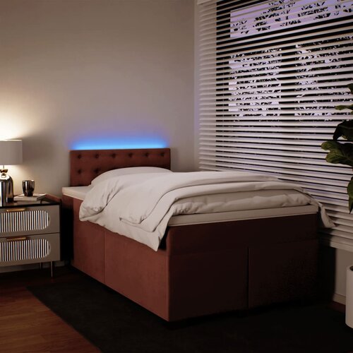 Box spring krevet s madracem ružičasti 120 x 200 cm bar&amp;scaron;unasti Slike