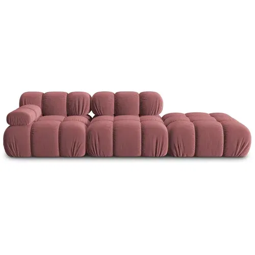 Micadoni Home Ružičasta baršunasta sofa 282 cm Bellis –