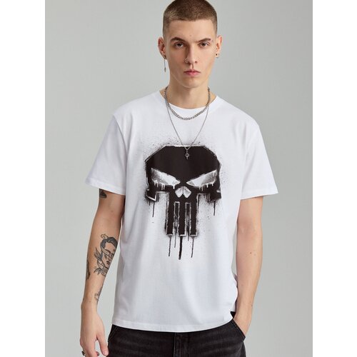 House - Majica kratkih rukava s printom The Punisher - Bijela Slike