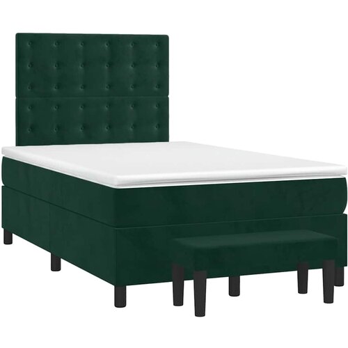  Krevet box spring s madracem tamnozeleni 120x190 cm bar&amp;scaron;unasti Slike