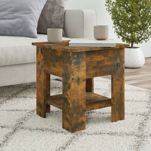 The Living Store Klubska mizica dimljeni hrast 40x40x42 cm konstruiran les - Klubska Mizica, (21574435) Slike