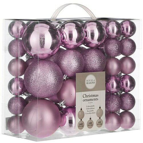 kuglica za božićno drvce (ljubičasta, plastika, promjer: 4 cm - 8 cm, 46 kom.) Cijene