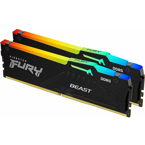 Kingston Fury Beast 32GB (2x16GB) 5600MT/s DDR5 CL36 EXPO (KF556C36BBEAK2-32) RGB ram pomnilnik