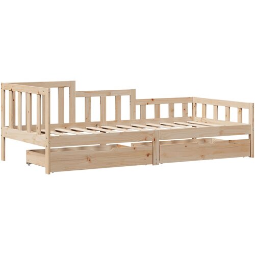 vidaXL Dnevna postelja s predali 80x200 cm trdna borovina, (21303359) Cene
