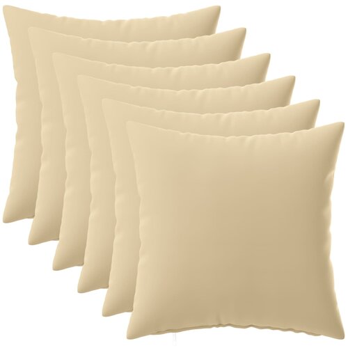  Presvlaka za jastuk 6 pcs HEERLEN Bež 30 x 30 cm Poliester Cene